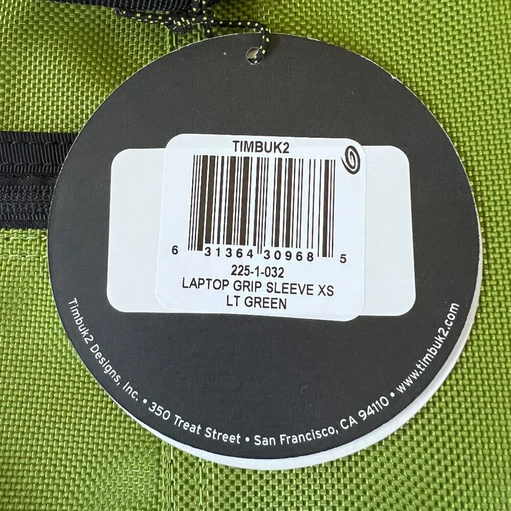 NWT Timbuk2 Laptop Grip Sleeve XS in bright green